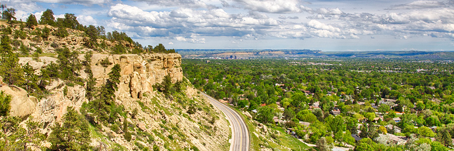Image of Zimmerman trail road in west Billings