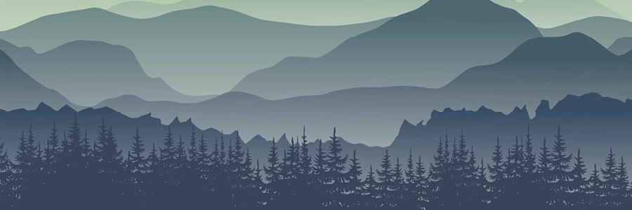 Iluustration of mountain and trees