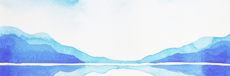 Abstract watercolor of lake